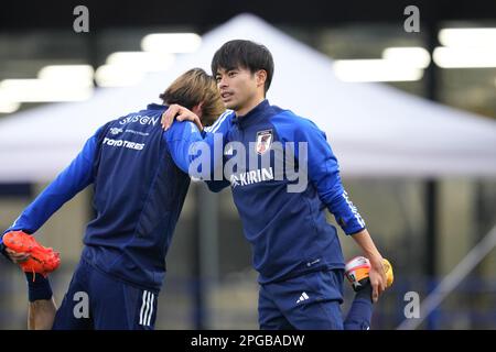 Chiba, Japan. 21st Mar, 2023. Kaoru Mitoma (JPN) Football/Soccer : Japan National team training in Chiba, Japan . Credit: AFLO SPORT/Alamy Live News Stock Photo