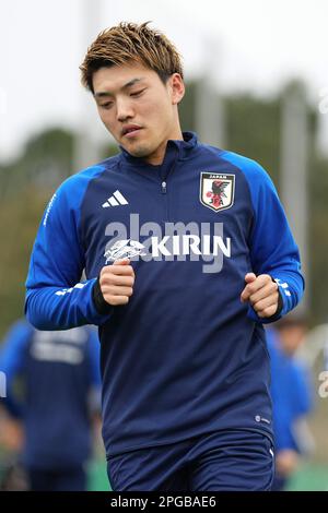 Chiba, Japan. 21st Mar, 2023. Ritsu Doan (JPN) Football/Soccer : Japan National team training in Chiba, Japan . Credit: AFLO SPORT/Alamy Live News Stock Photo