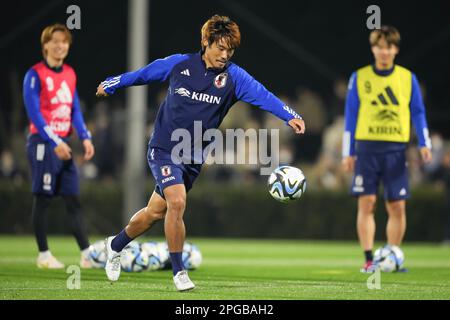 Chiba, Japan. 21st Mar, 2023. Hidemasa Morita (JPN) Football/Soccer : Japan National team training in Chiba, Japan . Credit: AFLO SPORT/Alamy Live News Stock Photo