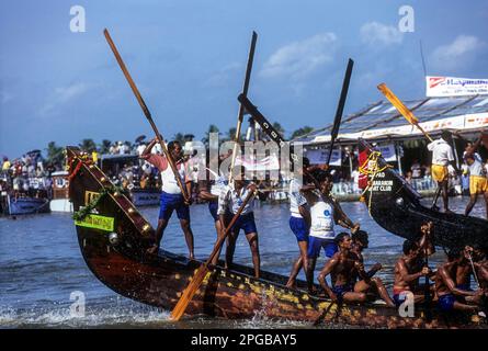 Colourful water Boat Race in Kerala, is conducted at Punnamada lake in Alappuzha on the second saturday of every August in the memory first Indian Stock Photo