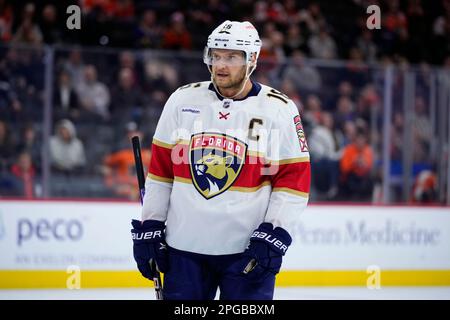 Florida Panthers' Aleksander Barkov plays during an NHL hockey game,  Tuesday, March 21, 2023, in Philadelphia. (AP Photo/Matt Slocum Stock Photo  - Alamy