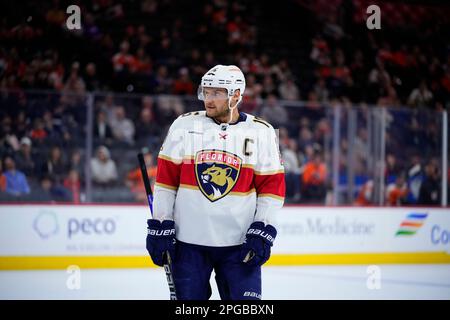 Florida Panthers' Aleksander Barkov plays during an NHL hockey game,  Tuesday, March 21, 2023, in Philadelphia. (AP Photo/Matt Slocum Stock Photo  - Alamy