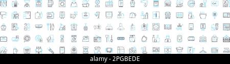 Corporate hospitality vector line icons set. Events, receptions, catering, hosting, networking, conference, business illustration outline concept Stock Vector
