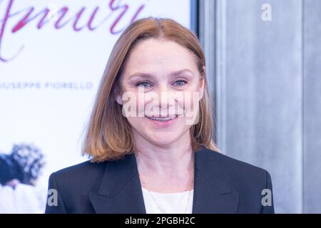 March 21, 2023, Rome, RM, Italy: Italian actress Fabrizia Sacchi attends the photocall of the film 'Stranizza d'amuri' at Cinema Quattro Fontane in Rome (Credit Image: © Matteo Nardone/Pacific Press via ZUMA Press Wire) EDITORIAL USAGE ONLY! Not for Commercial USAGE! Stock Photo