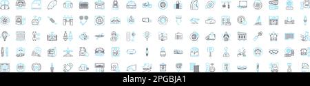 Car services vector line icons set. Car, services, repair, maintenance, oil, change, brakes illustration outline concept symbols and signs Stock Vector