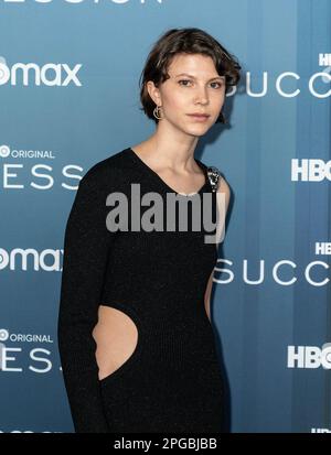 March 20, 2023, New York, New York, United States: Eili Harboe attends HBO's ''Succession'' Season 4 Premiere at Jazz at Lincoln Center. This is the final season of the highly successful series. (Credit Image: © Lev Radin/Pacific Press via ZUMA Press Wire) EDITORIAL USAGE ONLY! Not for Commercial USAGE! Stock Photo