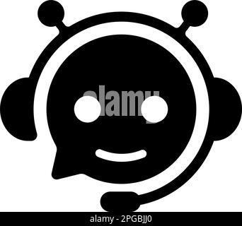 AI chat bot vector icon illustration Stock Vector