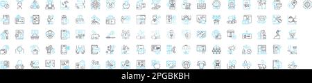 Investment company vector line icons set. Investment, Company, Finance, Fund, Stocks, Wealth, Adviser illustration outline concept symbols and signs Stock Vector