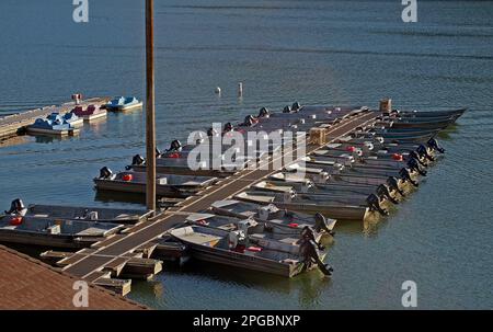 boat rentals at Lake Del Valle Marina,in Livermore, California Stock Photo