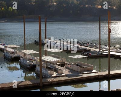 boat rentals at Lake Del Valle Marina,in Livermore, California Stock Photo