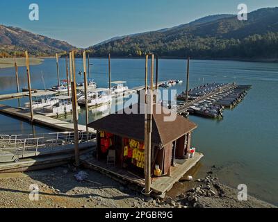 boat rentals at Lake Del Valle in Livermore, California Stock Photo