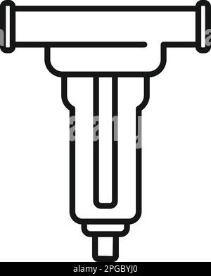 Home water filter icon outline vector. Purification tank. Liquid system Stock Vector