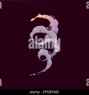 jet plane smoke trail cartoon vector illustration Stock Vector Image ...