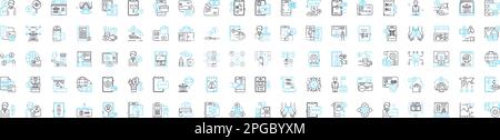 Money vector line icons set. Cash, Funds, Riches, Currency, Capital, Wealth, Dough illustration outline concept symbols and signs Stock Vector