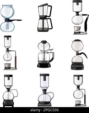 beverage syphon coffee maker cartoon vector illustration Stock Vector ...