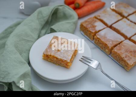 Easter Carrot cake Stock Photo