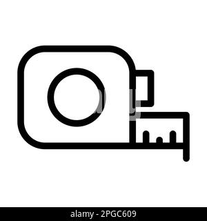 Measurement Vector Thick Line Icon For Personal And Commercial Use. Stock Photo