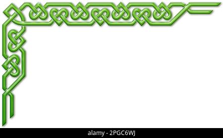 L-shaped border made with Celtic knots to use in designs for St ...