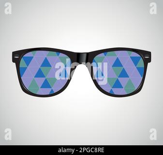 Sunglasses with Polygons Abstract Geometric Triangles Vector Illustration Stock Vector