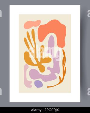 Visual Reference: Abstract Boho Simple Shapes Wall Art Print Stock Vector Image