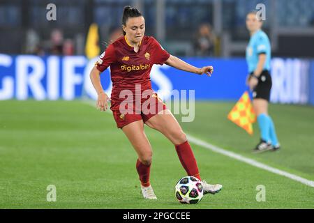 Rome, Italy. 18th Oct, 2023. Alessandro Spugna of A.S. Roma Women during  the Round 2, second leg of the UEFA Women's Champions League between F.C.  Vorskla vs A.S. Roma, 18 October 2023