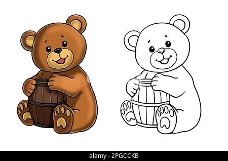 colored coloring pages of teddy bears