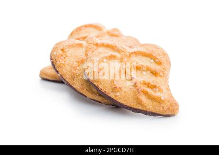 Tasty cookies. Sweet biscuits isolated on the white background. Stock Photo
