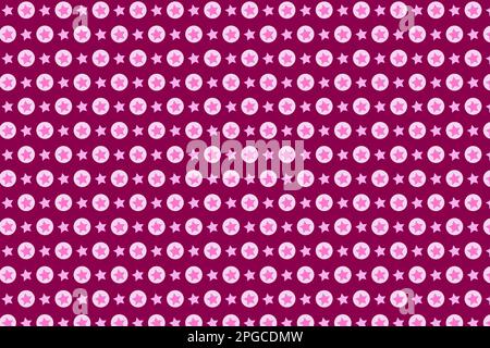 Pattern with star-patterned geometric elements in pink tones. vector abstract gradient background Stock Vector