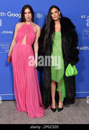 Demi Moore and Scout LaRue Willis attending the Dior Homme Menswear ...