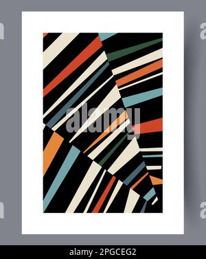 Abstract geometry triangular figures wall art print Stock Vector
