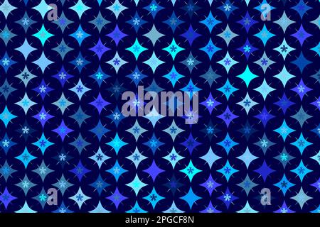 Pattern with geometric elements in blue tones vector abstract gradient background Stock Vector