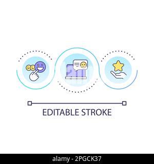 Customer feedback about product loop concept icon Stock Vector