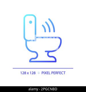 Automatic flush pixel perfect gradient linear vector icon Stock Vector