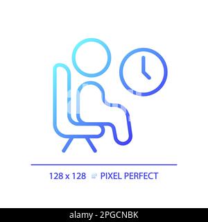 Lounge pixel perfect gradient linear vector icon Stock Vector