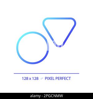 Public toilets pixel perfect gradient linear vector icon Stock Vector