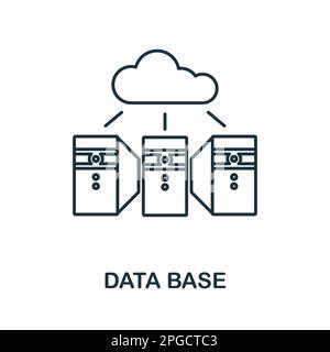 Database line icon. Element sign from networking collection. Database outline icon sign for web design, infographics and more. Stock Vector
