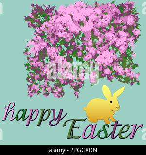 Happy Easter greeting holiday background. Decorative egg as a symbol of the spring holiday. Graphic abstract design in minimal style. Stock Vector