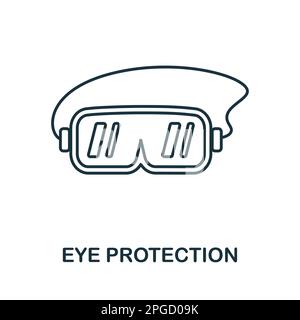 Eye Protection line icon. Monochrome simple Eye Protection outline icon for templates, web design and infographics Stock Vector