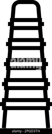 utility ladder garage tool line icon vector illustration Stock Vector ...