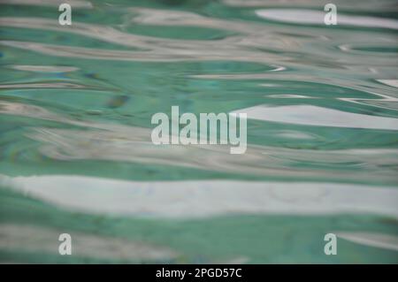 Water surface texture of deep green sea. Soft waves, ripple water for background. Stock Photo