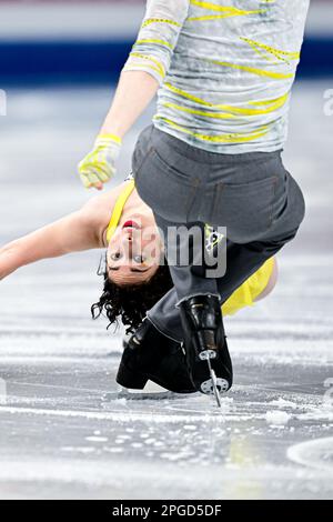 Camille KOVALEV & Pavel KOVALEV (FRA), during Pairs Practice, at the