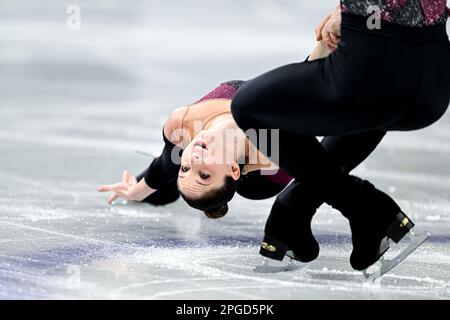 Federica SIMIOLI & Alessandro ZARBO (CZE), during Pairs Short Program ...