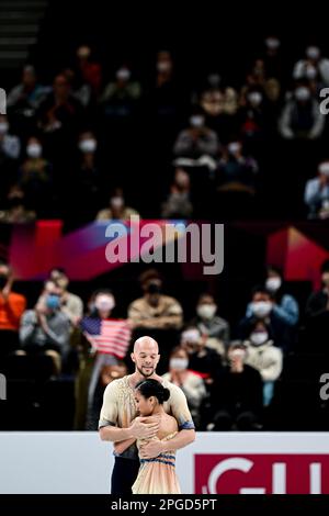 Ellie KAM & Danny O'SHEA (USA), during Pairs Short Program, at the ISU ...