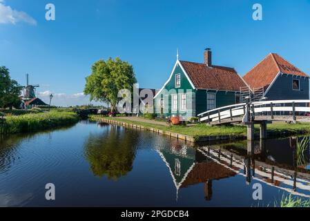 Rural scene in the Zaanse Schans open-air museum, Zaandam, North Holland, Netherlands, Europe Stock Photo