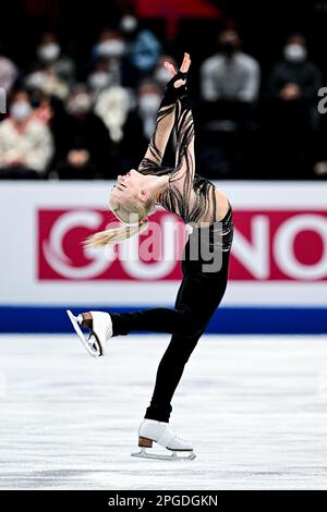 Amber GLENN (USA), during Women Short Program, at the ISU World Figure