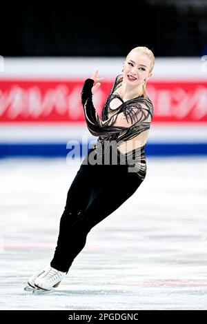Amber GLENN (USA), during Women Short Program, at the ISU World Figure