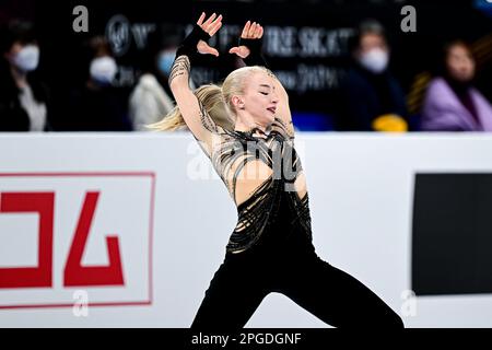 Amber GLENN (USA), during Women Short Program, at the ISU World Figure
