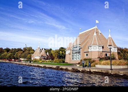 The Bandshell at Lake Harriet is a venue for outdoor concerts and other entertainment in South Minneapolis, Minnesota. Stock Photo