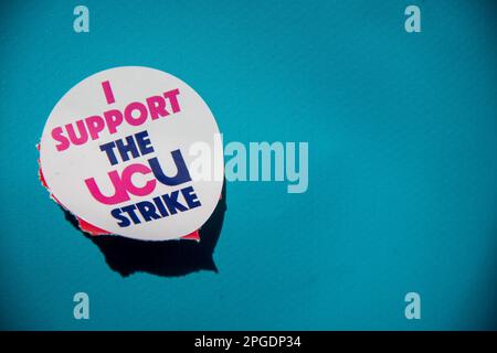 London, UK. 22nd Mar, 2023. Official picket by staff at University College London on the final day of three-day strikes. Credit: Sinai Noor/Alamy Live News Stock Photo