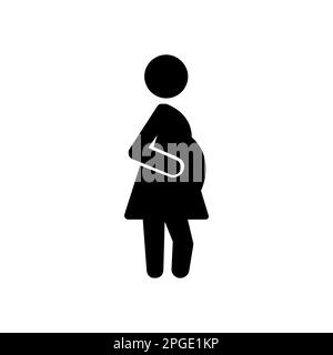 Pregnant woman sign icon vector. Women Pregnancy symbol. Stock Vector